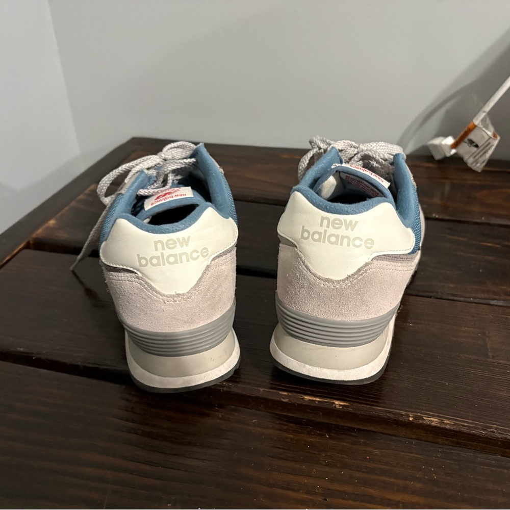 New Balance Blue and Gray 574 classic Shoes - Picture 3 of 5